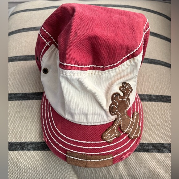 Disneyland Resort Accessories - Disneyland Resort Red Broken In Mickey Patch Adjustable Baseball Cap One Size